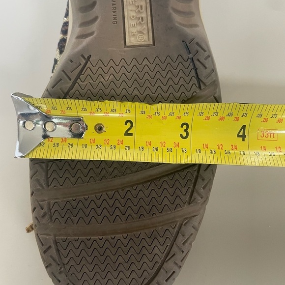 Women's Tan and Gold Boat Shoes size 5.5 fit like women’s 7 Angelfish Sperry - Picture 10 of 11